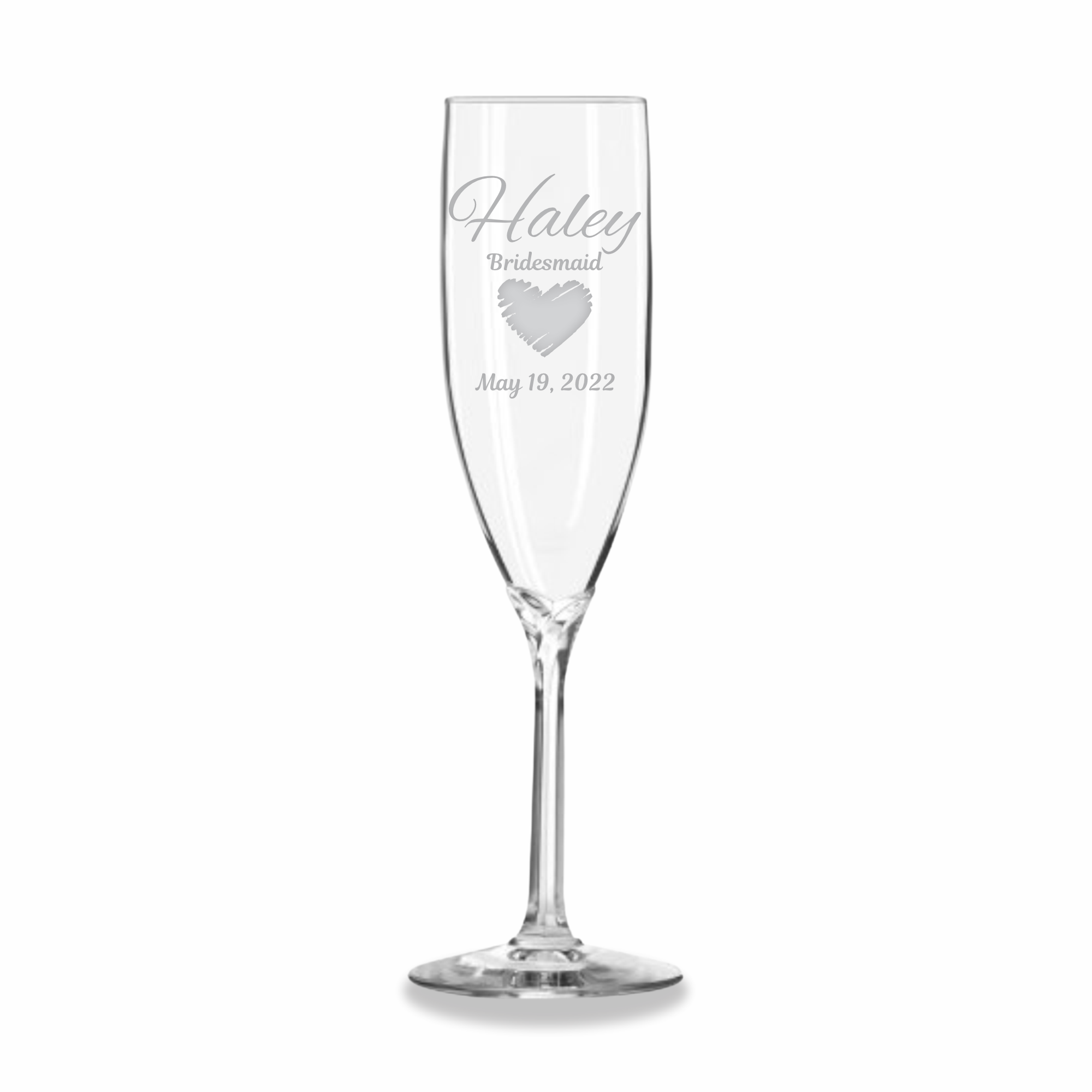 Heart | Personalized 6oz Champagne Flute